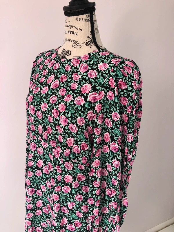 🌸 Black floral dress – Zara – Size S – Very good condition – photo 9